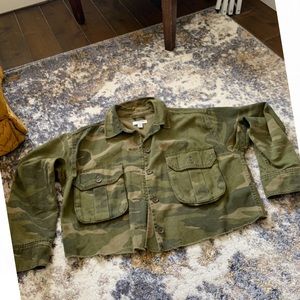 TopShop Camo Crop Jacket size 4-6; worn two times